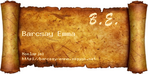 Barcsay Emma névjegykártya