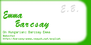 emma barcsay business card